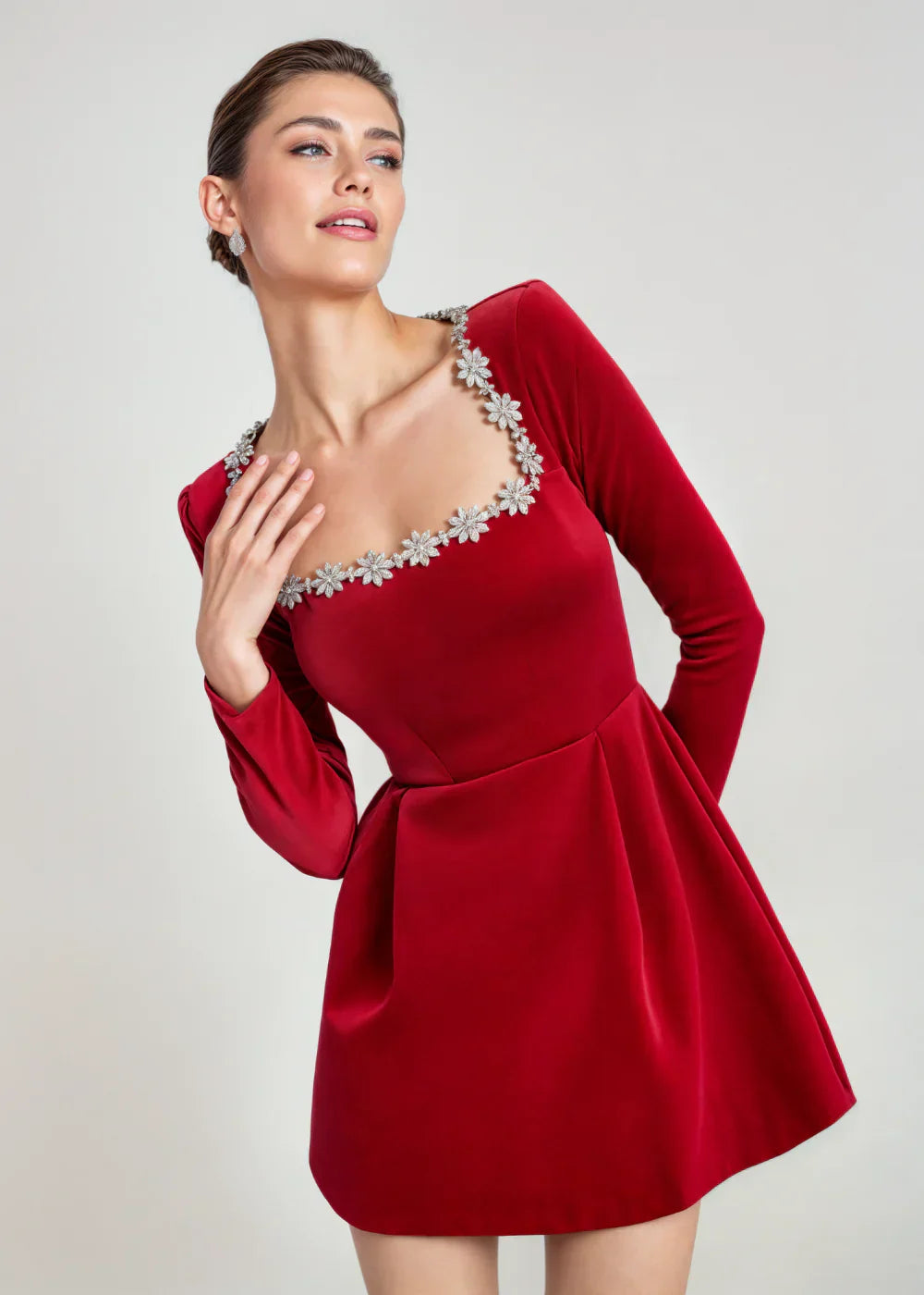 Peyton | Velvet Mini Dress