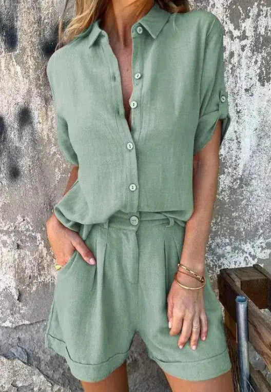 Maelis™ | Light Linen Two-Piece Set