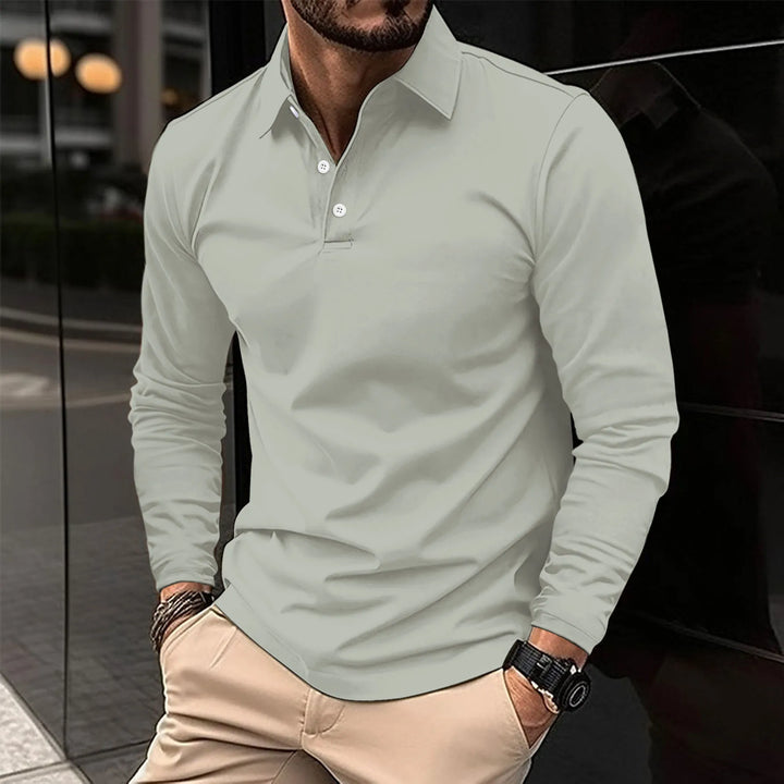 EZRA – RELAXED LONG-SLEEVE POLO