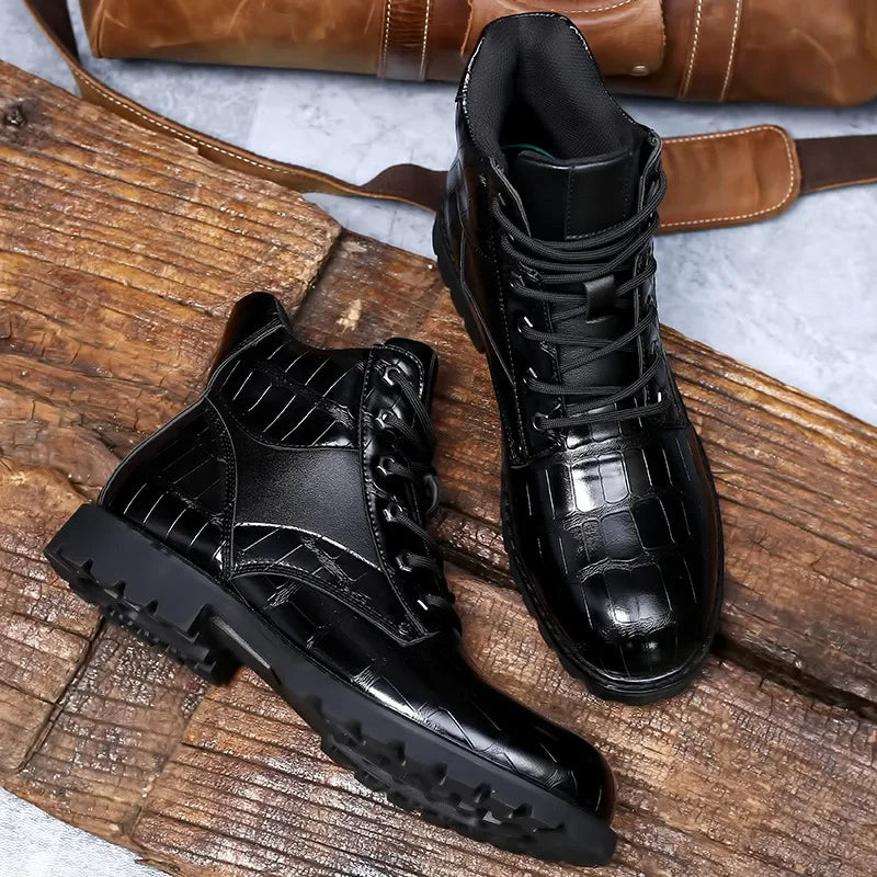 Rendell - Crocodile Leather Boots