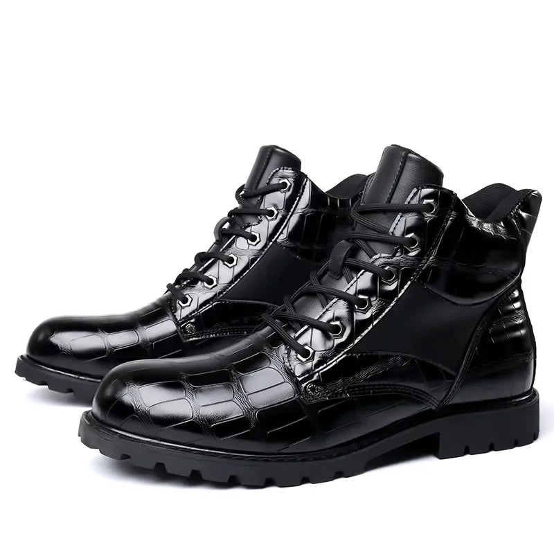 Rendell - Crocodile Leather Boots