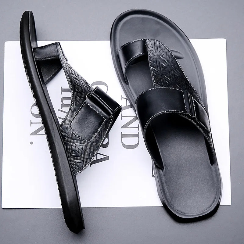 KINSEY – MINIMALIST GENUINE LEATHER STRAP SANDALS
