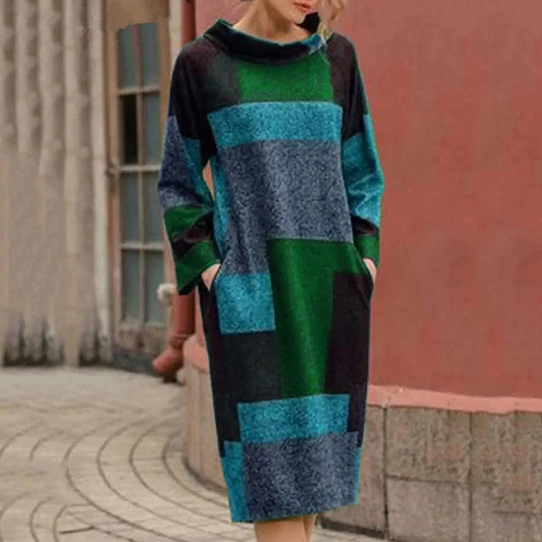 Chelsy™ - Vintage Patchwork Midi Dress