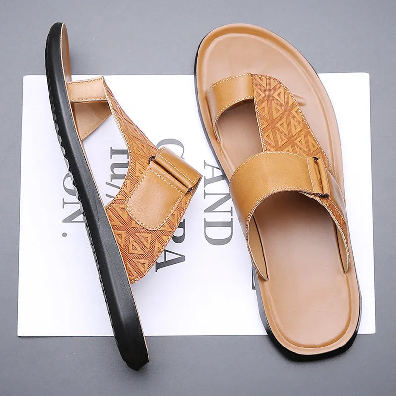 KINSEY – MINIMALIST GENUINE LEATHER STRAP SANDALS