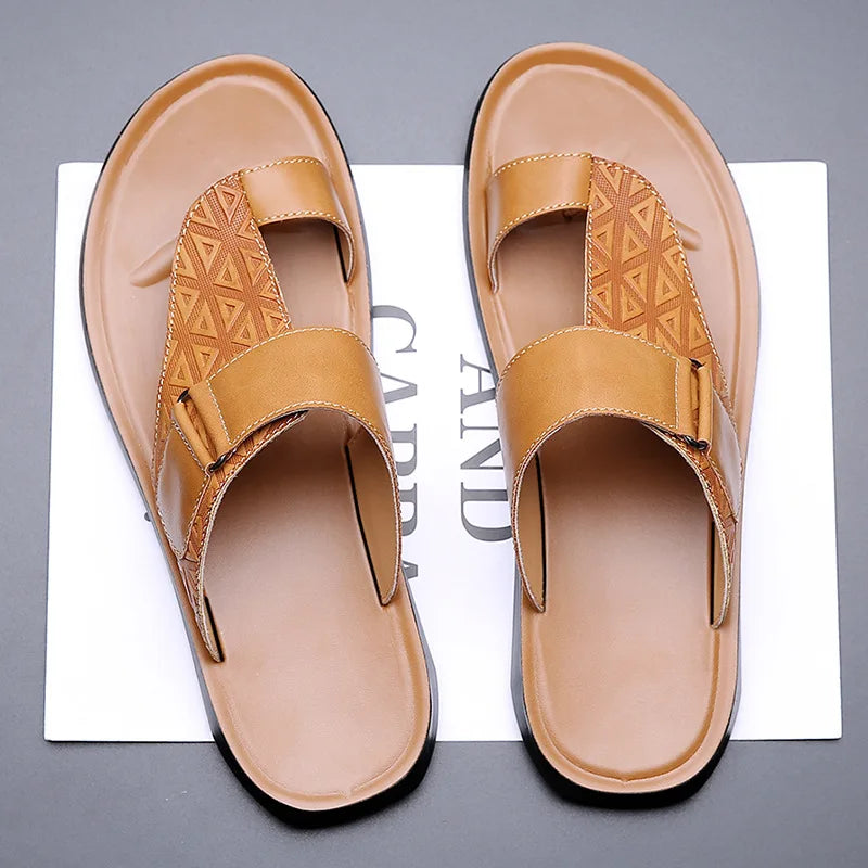 KINSEY – MINIMALIST GENUINE LEATHER STRAP SANDALS