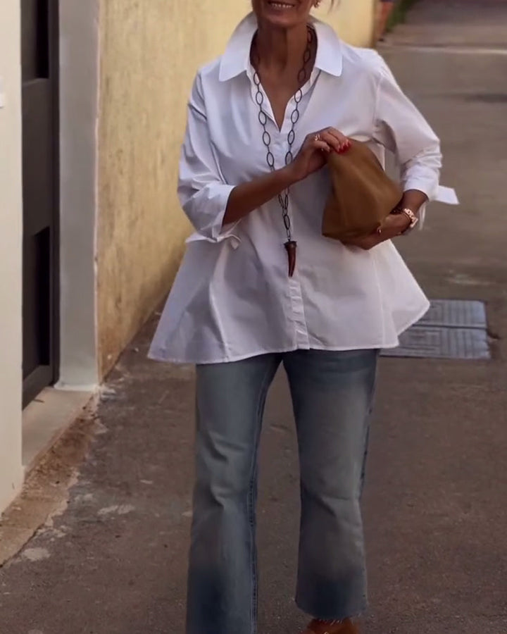 Casual Lapel Shirt, Long Sleeves